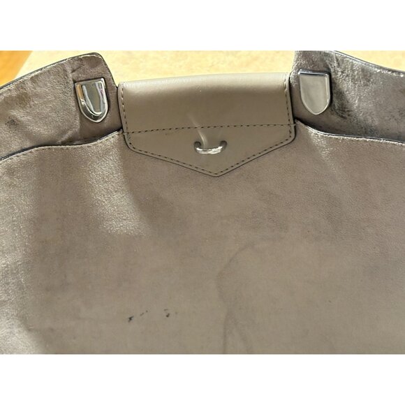 Michael Kors Blakely Leather Tote Bag Silver Hardware Dual Handle Handbag - Picture 13 of 16